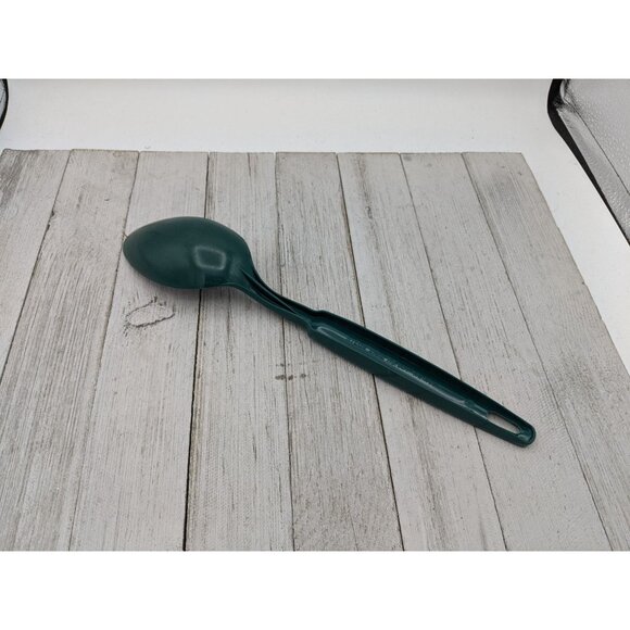 Vintage Nylon Ware No 657 Green Nylon Plastic Solid Spoon 11" - Picture 4 of 7